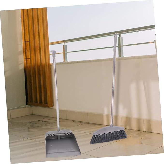 Lightweight Broom and Dustpan Set for Home Cleaning Ergonomic Handle Convenient Storage for Indoor Use and Collecting Trash Corners Random Style