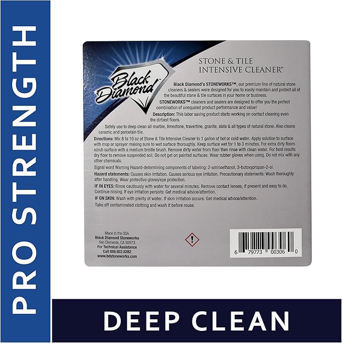 Ultimate Grout Cleaner: Acid-Free Safe Deep Cleaner &amp Stain Remover for Even The Dirtiest Grout. (1-Quart) AND Stone &amp Tile Intensive Cleaner: Concentrated Deep Cleaner. 1-Quart