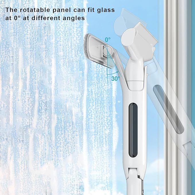Window Squeegee Retractable Window Cleaner with Sprayer Long Handle Design Water Absorption Versatile Use Effective Squeegee Window Cleaning Tool A