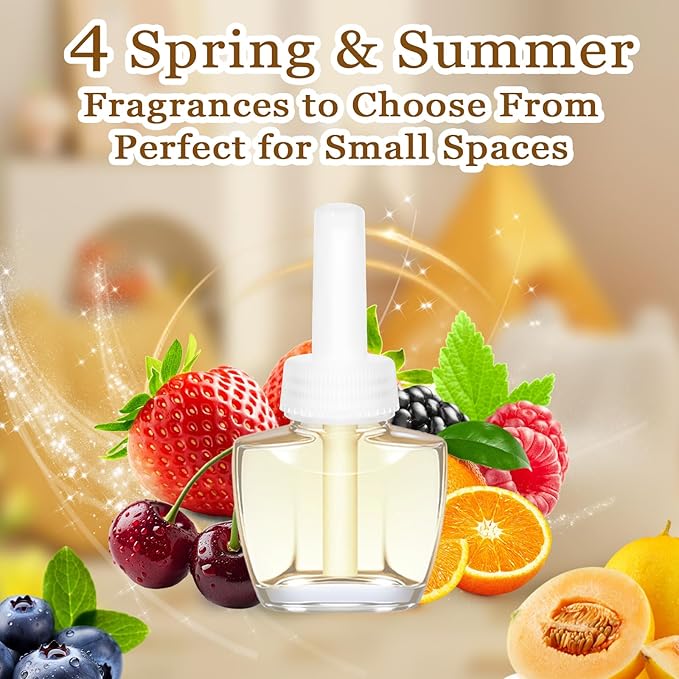 Plug In Air Fresheners for Home 12ct – Black Cherry Tropical Berries Citrus Honeydew Melon Wall Plug in Refills Room Freshener for Home Compatible with Air Wick &amp Glade Not for Glad Plus