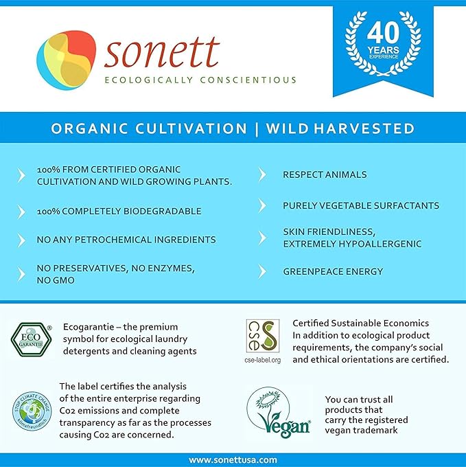 Sonett Organic Multi-Surface and Glass Cleaner (2.6 gal/10L)