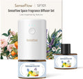 SF101 Pro Plug In Air Freshener Waterless Essential Oil Diffuser Non-Toxic Aroma Diffuser Adjustable 120-Day Natural Scent Mist Covers 1000 Sq Ft- Free 30ml Cedarwood Citrus Veil
