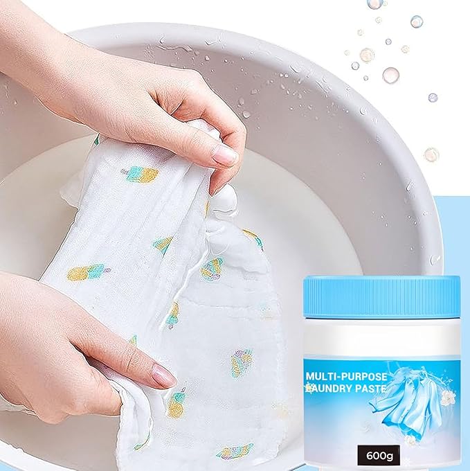 Multi-purpose Deep Cleaning Laundry Paste Deep Stain Remover Cleaning Paste for Clothes and Shoes Multi-functional Cleaning and Stain Removal Cream Pasta Concentrado Para Lavar Ropa (600G)