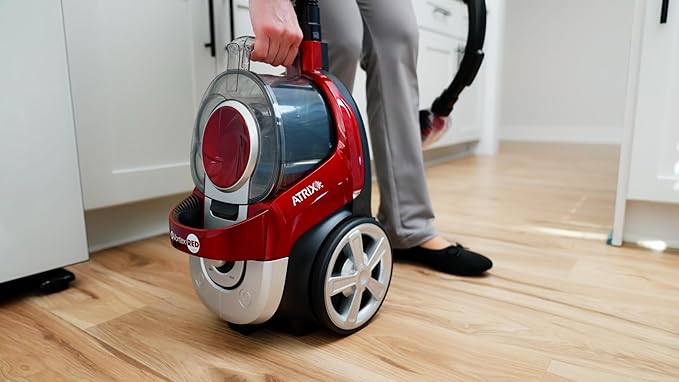 Atrix Vortex Red Bagless HEPA Canister Vacuum