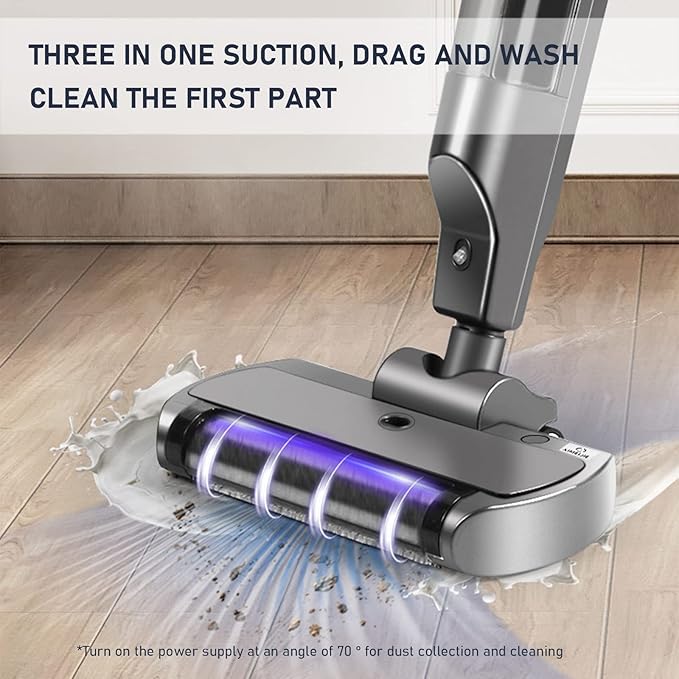 Wet Dry Vacuum Cleaner Cordless Floor Washer and Mop Quick Drying 4 in 1 Cleaners for Carpet and Hard Floors