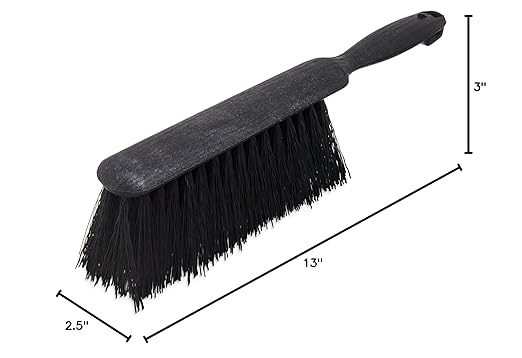 SPARTA Flo-Pac Counter Bench Brush Bench Brush Counter Brush with Polypropylene Block for Cleaning 8 Inches Black (Pack of 12)