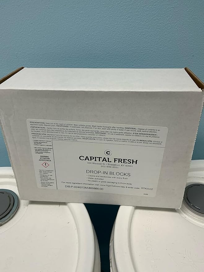 Capital Fresh Automatic Toilet Bowl Cleaner Blocks Blue 24 Count 800 flushes average per block