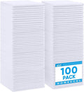 HOMEXCEL White Microfiber Cleaning Cloth 100 Pack Microfiber Towel for Cars Lint Free Scratch-Free Highly Absorbent and Cleaning Rags for House Window and Glass Cars TV Screen 11.5 X11.5 inch