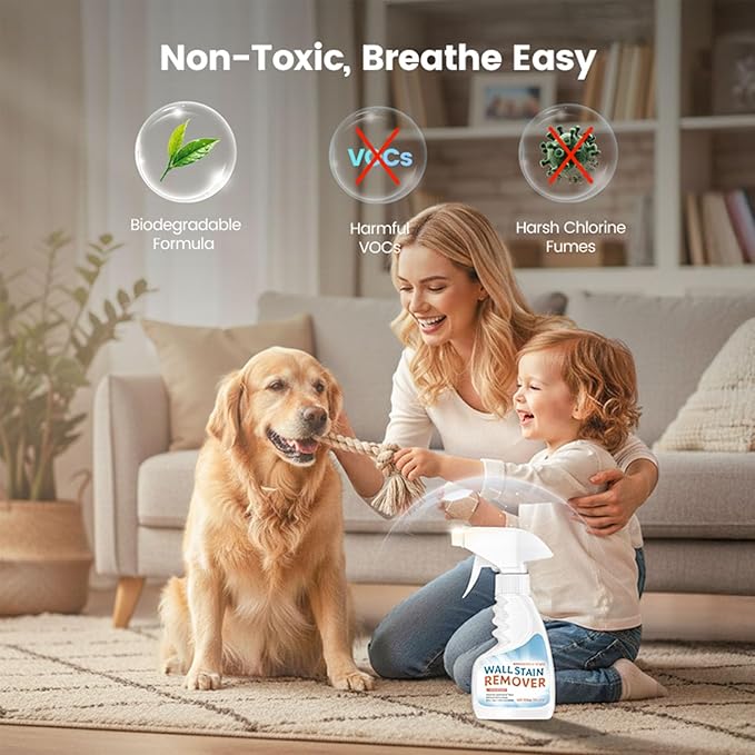 Wall Stain Remover Spray Highly Effective Mould Removal Spray - Prevents Mould Regrowth Wall Dust and Dirt Removal Cleaner Multi-Surface Cleaning Solution for BathroomsKitchen (3Pcs)