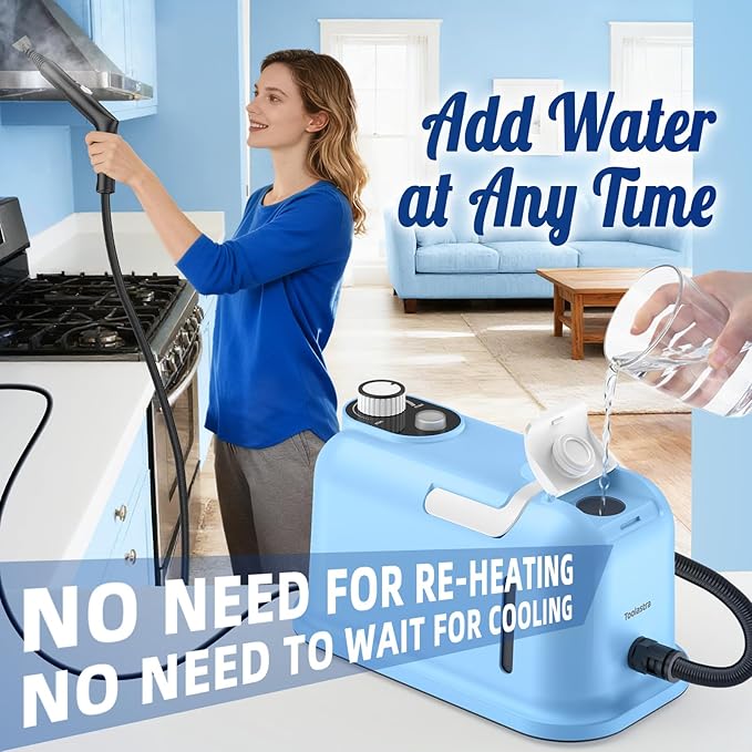 60.87oz Heavy Duty Steam Cleaner 10s Rapid Heating Handheld Steam Cleaner for Home Steamer for Cleaning for Home Car Grout Tile Floor Dirt