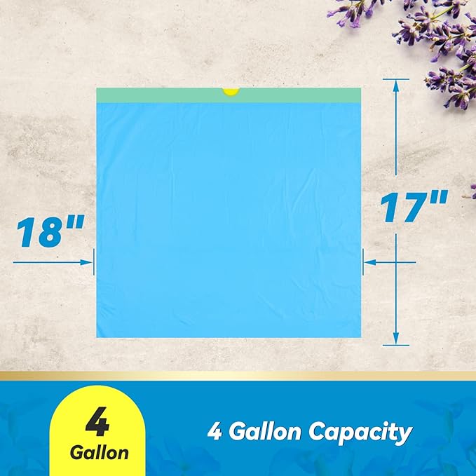300 Count 15 Micron Extra Thick 4 Gallon Drawstring Small Trash Bags Sturdy &amp Tear-Resistant Small Garbage Bags for Bathroom Office Bedroom &amp Kitchen