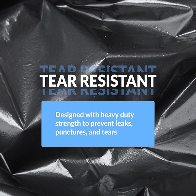 Reli. SuperValue 40-45 Gallon Trash Bags | 125 Count | Made in USA | Heavy Duty | Black Multi-Use Garbage Bags