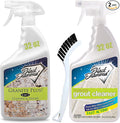 Granite Plus (Cleaner &amp Sealer) Deep Cleans &amp Seals All Natural Stone Countertops + Ultimate Grout Cleaner with Brush – Safe for Natural Stone - Acid Free - Lifts Dirt &amp Stains (2pack)