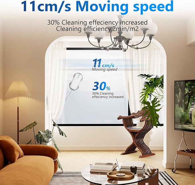 Tosima W5 Window Cleaning Robot Dual Direction Auto-Spray Smart Window Cleaner with Triple Safety System Smart Navigation Remote Control for All Smooth Surfaces with 8 Rags (White)