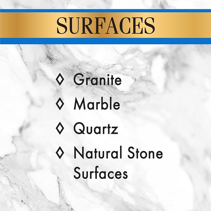 Stone Care International Daily Cleaner/Polish &amp Sealer Stone Care Kit for Granite Quartz Quartzite Limestone Countertops - No residue Superior Protection