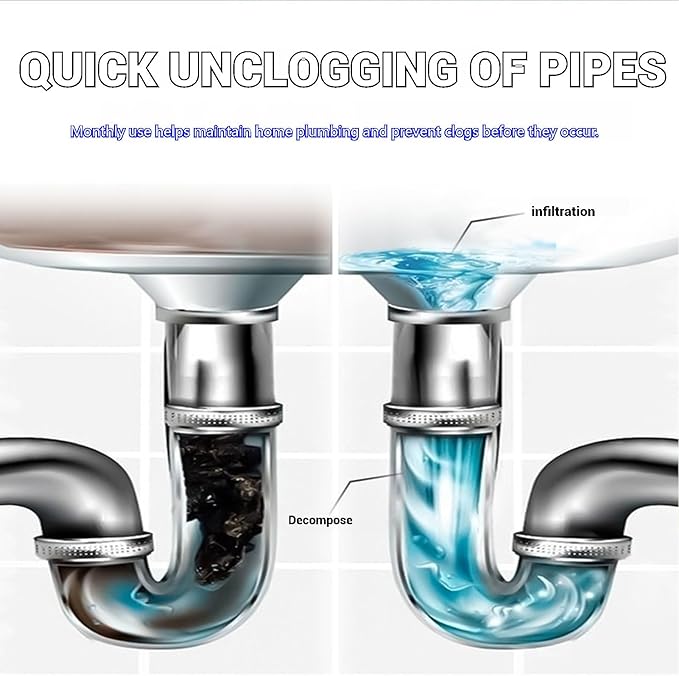 Wild Tornado Sink Drain Cleaner Powerful Sink and Drain Cleaner Powder for Kitchen and Bathroom