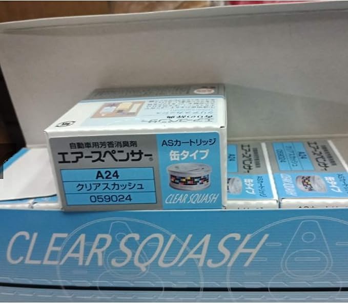 Air Spencer Cartridge 3x Squash (A9) and 2x Clear Squash (A24) scent Heavy Duty Last Long JDM Eikosha Japan Car Air Freshener