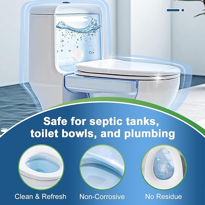 Toilet Bowl Cleaners Bleach Tablets 100 PACK Automatic Cleaner for Tank Effectively Eliminate Limescale Stains &amp Odor Continuous Cleaning for Bathroom &amp Toilet