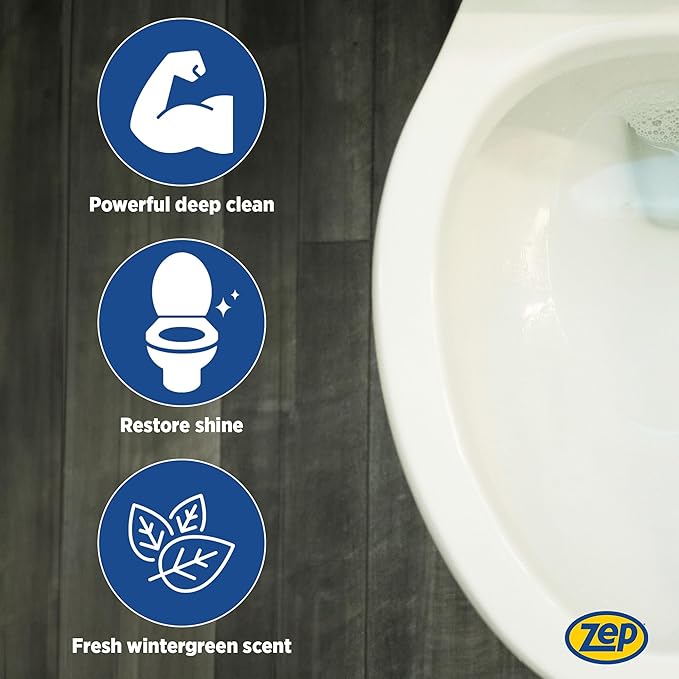 Zep Acidic Toilet Bowl Cleaner - 32 oz (Case of 4) - ZUATBC324 - Experience the Ultimate Cleaning Power with Our 2x Thicker Clinging Formula Designed to Deliver a Professional-Quality Clean