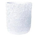 Decorative Trash Can Elegant Resin Carved Waste Basket 8x10 Trash Bin Decor Rose Floral Garbage Can for Office BathroomBedroomLivingroom 8L/2.2Gallon(White)