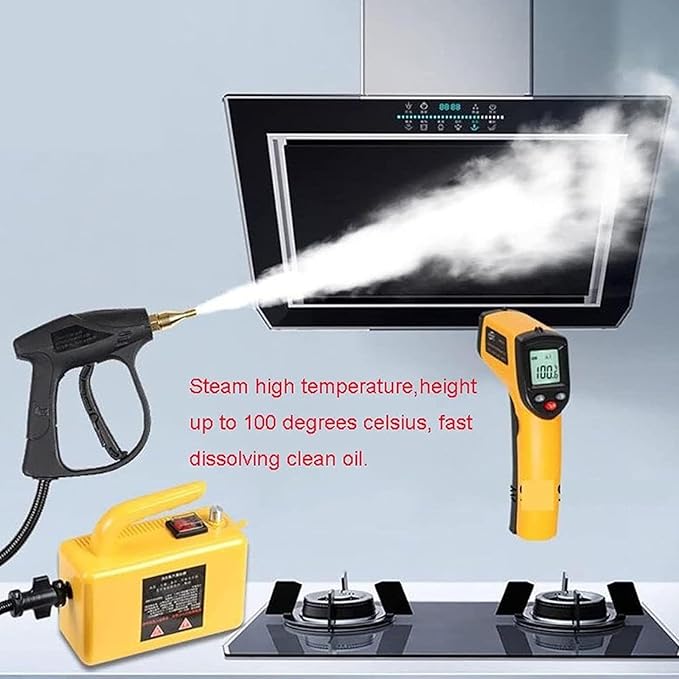 Handheld Steam Cleaner 2600W High Temperature Pressurized Steam Cleaner Handheld Steam Cleaner Machine Multipurpose Duty Steamer Can Quickly Clean Oil and Dust Multiple Protection