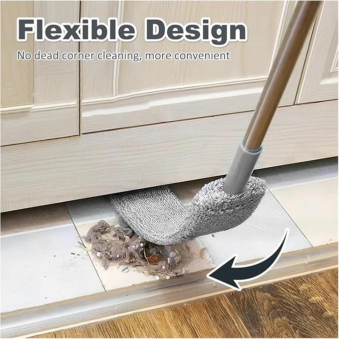 Telescopic Dust Mop with 67In Handle Floor Ceiling Broom Bed Bottom Dust Cleaner Sofa Dust Removal Brush Household Cleaning Tool