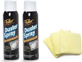 Fuller Brush Duster Spray and Microfiber Cloth Bundle – 3 Microfiber Cloths – Multi Surface Dust Removing Sprayer - Safe Household Cleaning For Floors Furniture Blinds &amp Car Interiors