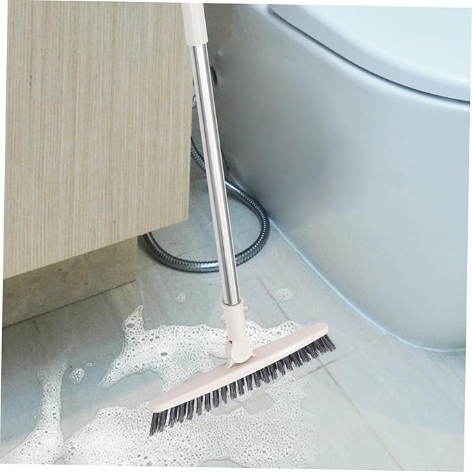 Gatuida 2pcs Floor Scrub Brush Handle Stiff Bristle Cleaning Tool for Window Grooves Corners and Floor Gaps Versatile Shower and Bathroom Cleaner for Hard Reach Areas