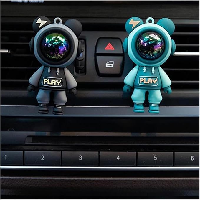 Funny Cartoon Astronaut Car Air Freshener Clip - Aromatherapy Ornament for Car Air Vents(D)