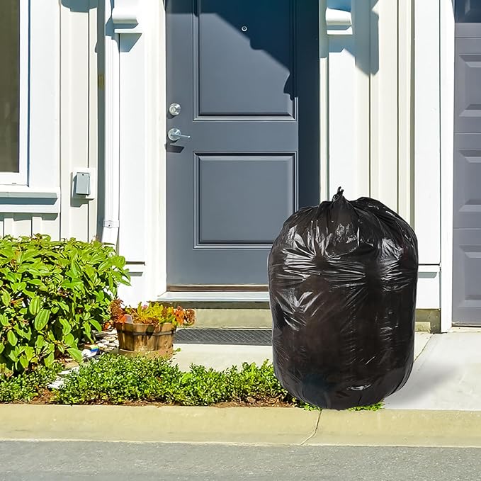 18 Gallons Large Garbage Bags Black Kitchen Trash Bags 100 Counts/1 Roll