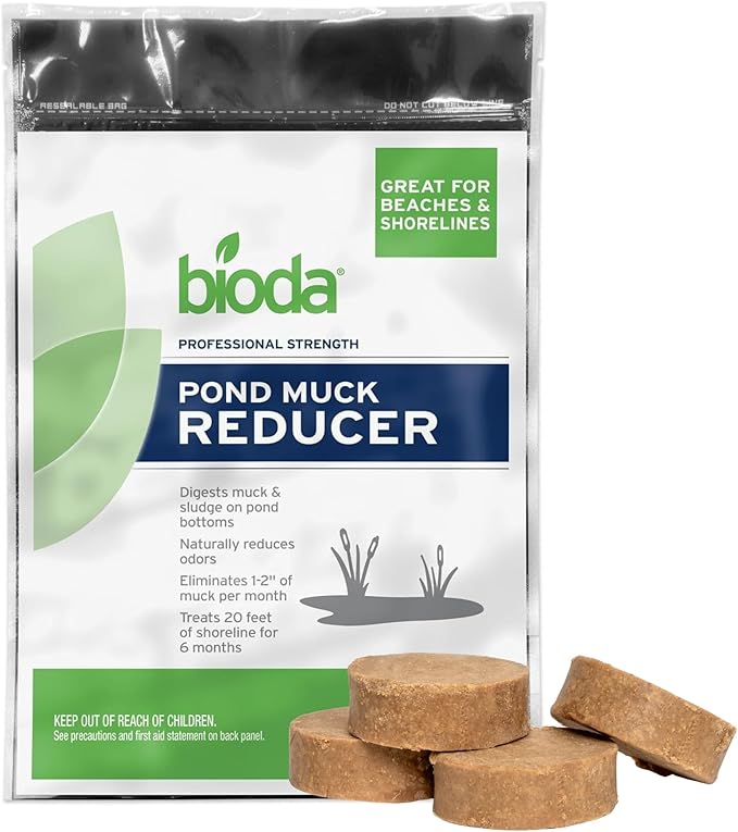 Bioda Pond Muck and Sludge Remover | Natural Pond Muck Reducer &amp Sludge Remover Pucks | 4 oz - 12 Count