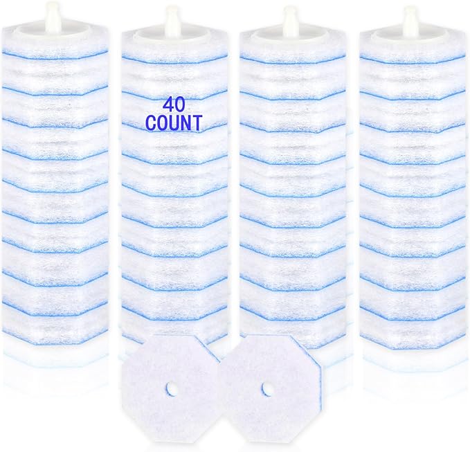 40 Count Disposable Toilet Wand Refills for Clorox Toilet Wand Refills 5X Cleaning Power Scrubber Refill Bathroom Cleaning Supplies No Falling Apart Fresh Fragrance