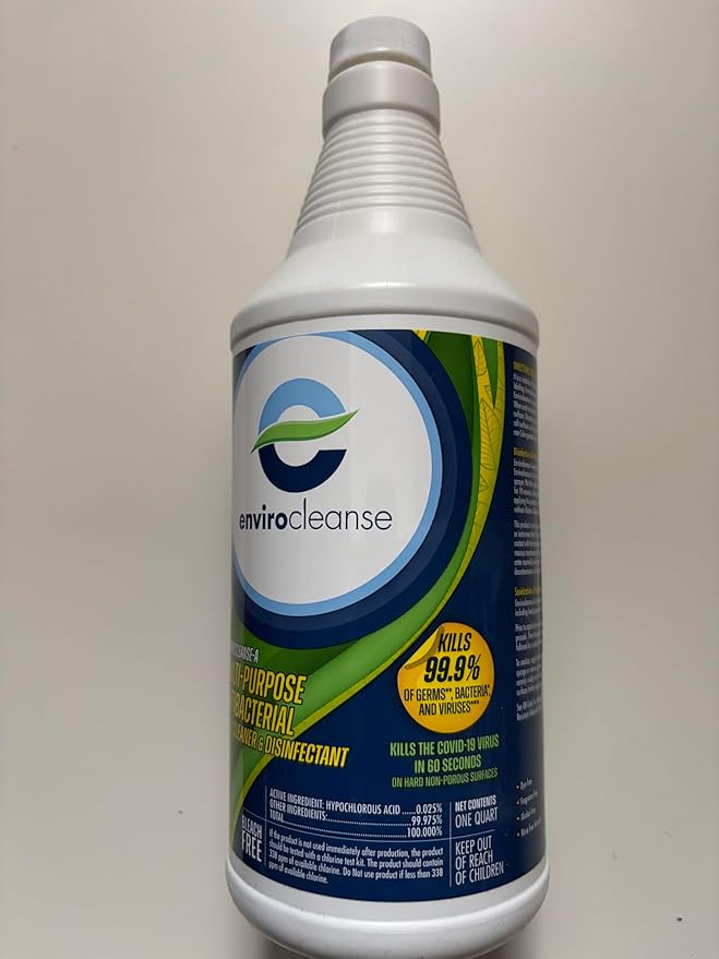 Liquid Disinfectant Box of 12x32oz Bottle Hypochlorous Acid Formula Contains No Bleach or Harsh Chemicals Home Office Doctors Office Kids &amp Pet Safe Use On All Hard Surfaces