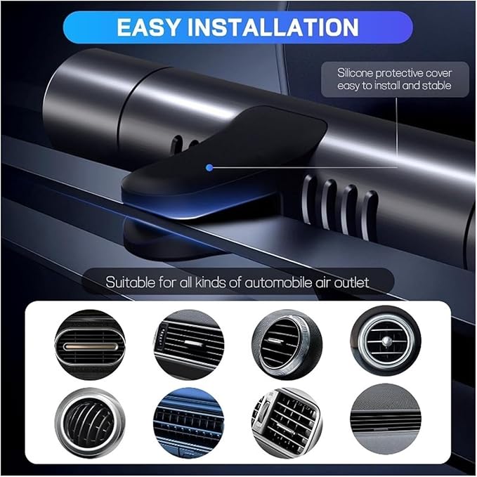 Car Air Vent Perfume Clip - Aromatherapy Air Freshener with 4 Essential Oil Sticks for Refreshing Aroma in Your Vehicle