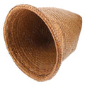 1Pc Straw Woven Wastebasket Rubbish Container for Home Office Kitchen and Bathroom Versatile Trash Can for Waste Paper Flowers and More Design Random Color