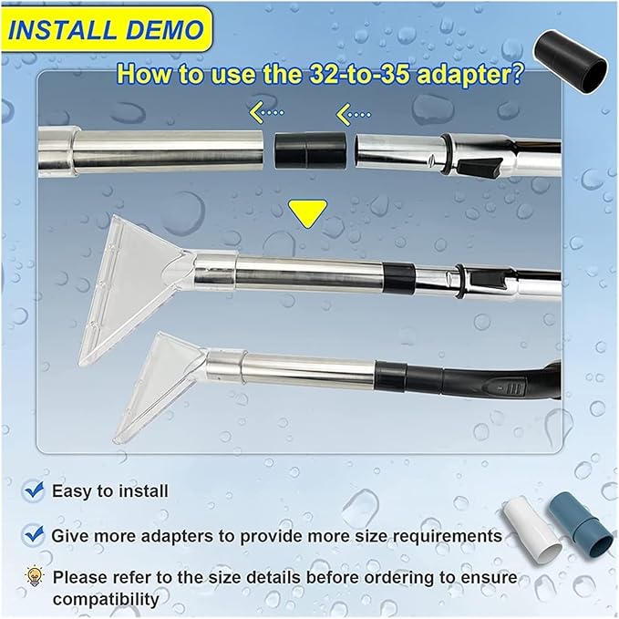 Extractor Hand Wand with Clear Head for Upholstery &amp Carpet CleaningCar Detailing Vacuum Wand for Portable Extractors