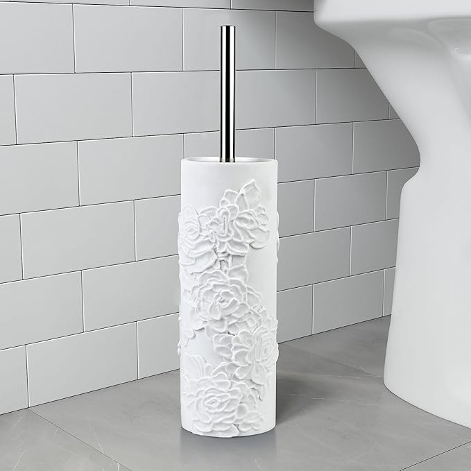 Toilet Brush and Holder Set for Bathroom Stylish and Durable Cleaning Tool with Modern Design Compact for Efficient Cleaning