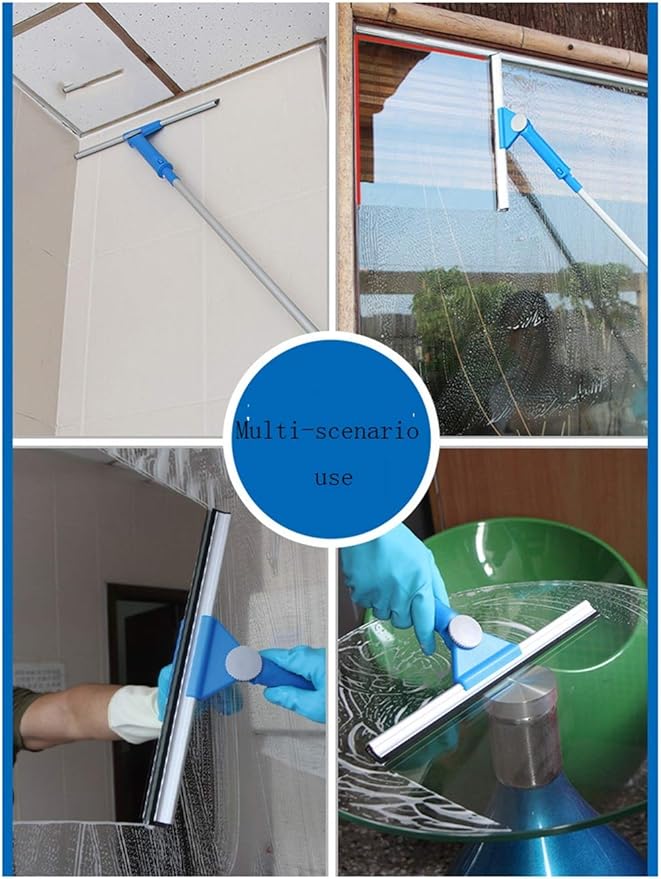 Shower Squeegees Rubber Glass Wiper Blades Angle adjustable Window Cleaner for Mirror/Shower/Car (Color : Brush head 30cm)