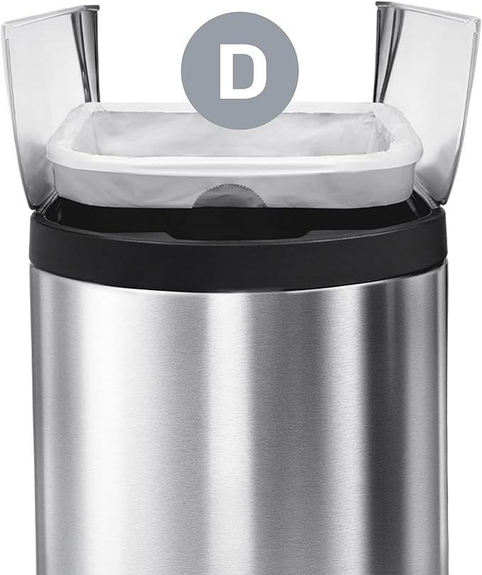 simplehuman Code D 200 Count Dispenser Pack Custom Fit Liners Drawstring Trash Bags 20 Liter / 5.3 Gallon White