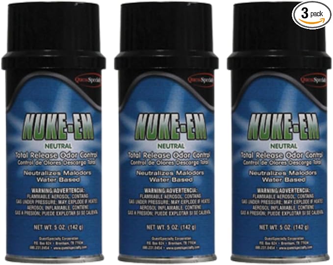 Quest 3220 NUKE 'EM Water-Based Total Release Odor Control (3 Pack)