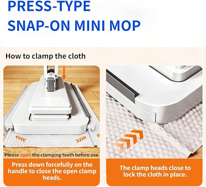 2026 New Mini Disposable Dust Mop with 20 Dry Wet Disposable Pads No-Touch Dirty Cleaning Dust Mop  Multi Surface Floor Mopping and Sweeping for House Wall Bathroom Corners