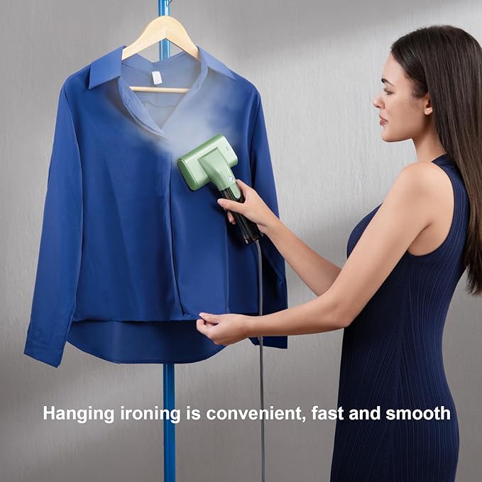 G10 Pro Steamer for Clothes Global Voltage Adaptation Handheld Garment Steamer Dual Steam Modes1200W Mini Steam Iron for Travel and Home (100-240V Green)