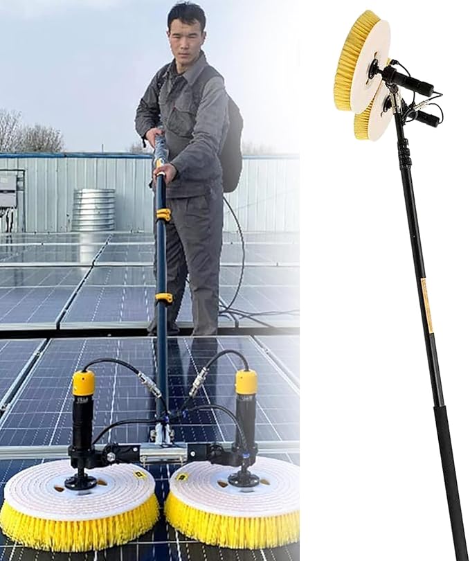 Window Cleaner Tool Window Washing Equipment Double Head Electric Retractable Design Suitable for Cleaning High Altitude Glass Cleaning Photovoltaic and Solar PanelsGPAA3.5M