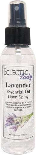 Lavender Essential Oil Linen Spray 16 ounces - Eclectic Lady Sheet and Linen Spray - No Artificial Colors Parabens or Preservatives - Long-Lasting Scent for Bed Fabric &amp Pillow