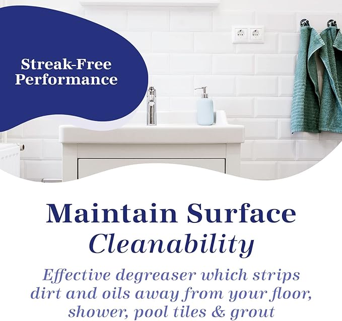 Marblelife Tile &amp Grout Cleaner - Tile and Grout Cleaner for Floors Pools Bathroom Shower Bath &amp Other Surfaces Safe &amp Effective Ready-To-Use Refill Gallon