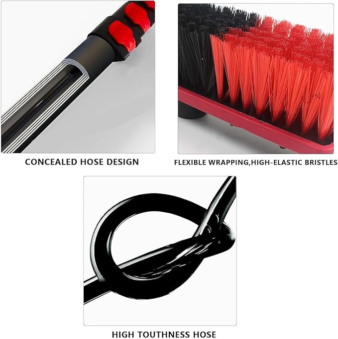 3.6-6m Water Feed Pole Kit and Window Cleaner for Outdoor Window Glass Cleaning System Photovoltaic Solar Panels Washing Equipment Tool Solution 35/55cm Brush Head (G