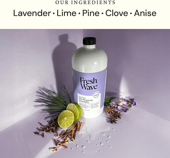 Fresh Wave Lavender Scent Odor Eliminator Spray &amp Air Freshener Refill 32 fl. oz.