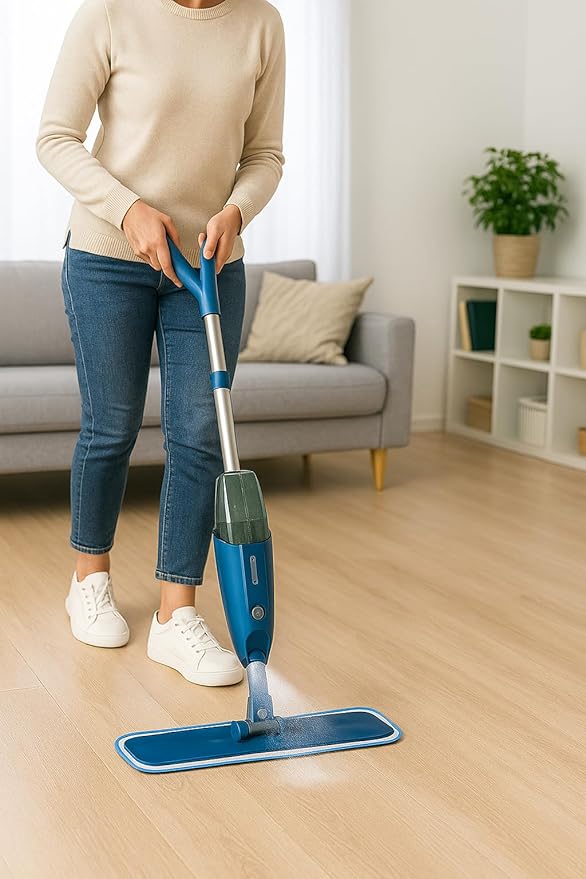 Spray Mop for Floor Cleaning – Microfiber Flat Mop with 2 Spray Modes 34 oz Refillable Bottle Ergonomic Handle Swivel Head for Hardwood Tile Laminate &amp Vinyl Floors