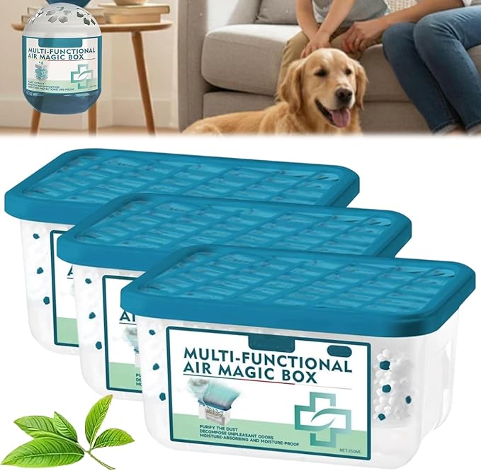 Vacuum Magic Box Automatic Dust Sucking Magic Box Indoor Air Purification Dust Removal Freshener Dusts Removal Eliminator for Home Pet Areas (3pcs B)