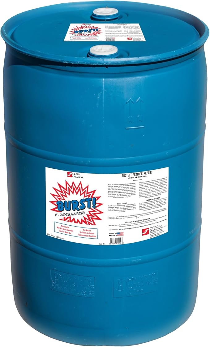 Burst! All-Purpose Degreaser Non-Caustic Formula Multi-Surface Cleaner for Aluminum Vinyl Kitchen Bathroom Available in 1 Qt to 55 Gal